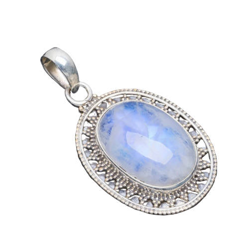 Pendentif Pierre de Lune sur Argent | Tendre-lune