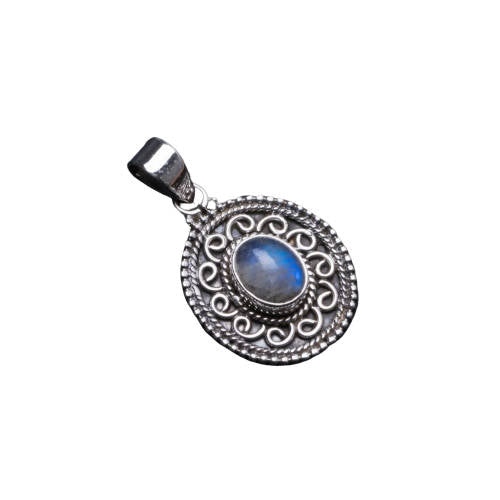Pierre de Lune bleue Pendentif | Tendre-lune