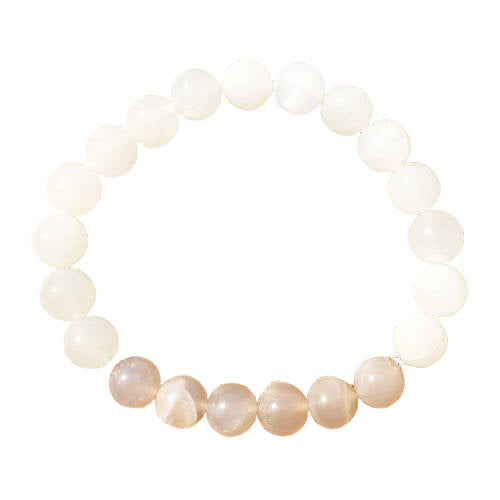 Pierre de Lune adulaire Bracelet Pêche | Tendre-lune