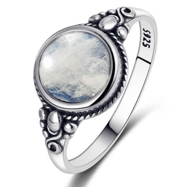 Pierre de Lune Bague Argent | Tendre-lune