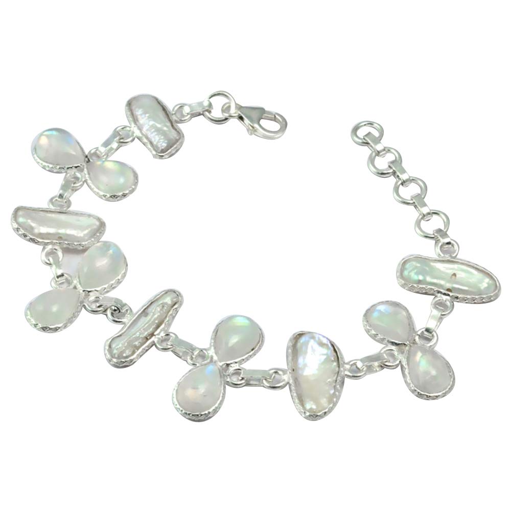 Bracelet Pierre de Lune Argent Récif étoilé