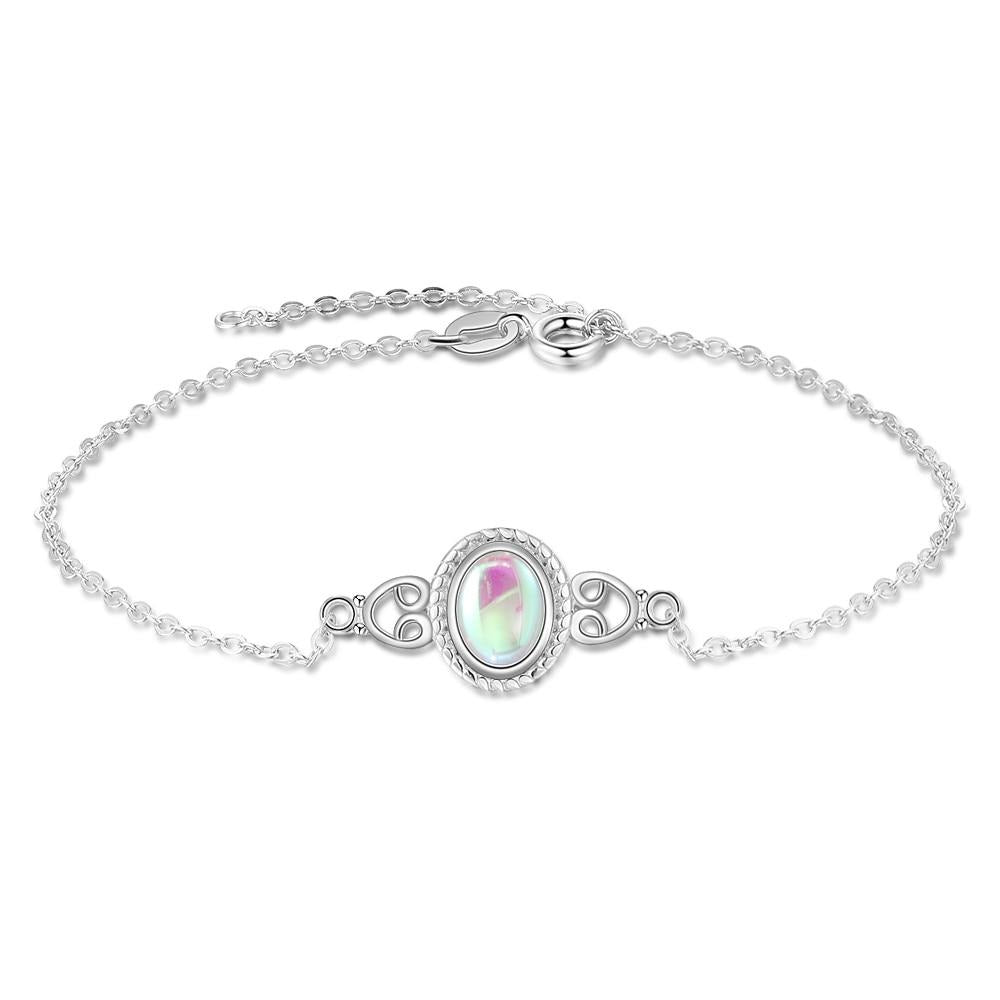 Bracelet en Pierre de Lune et Argent Malicieuse