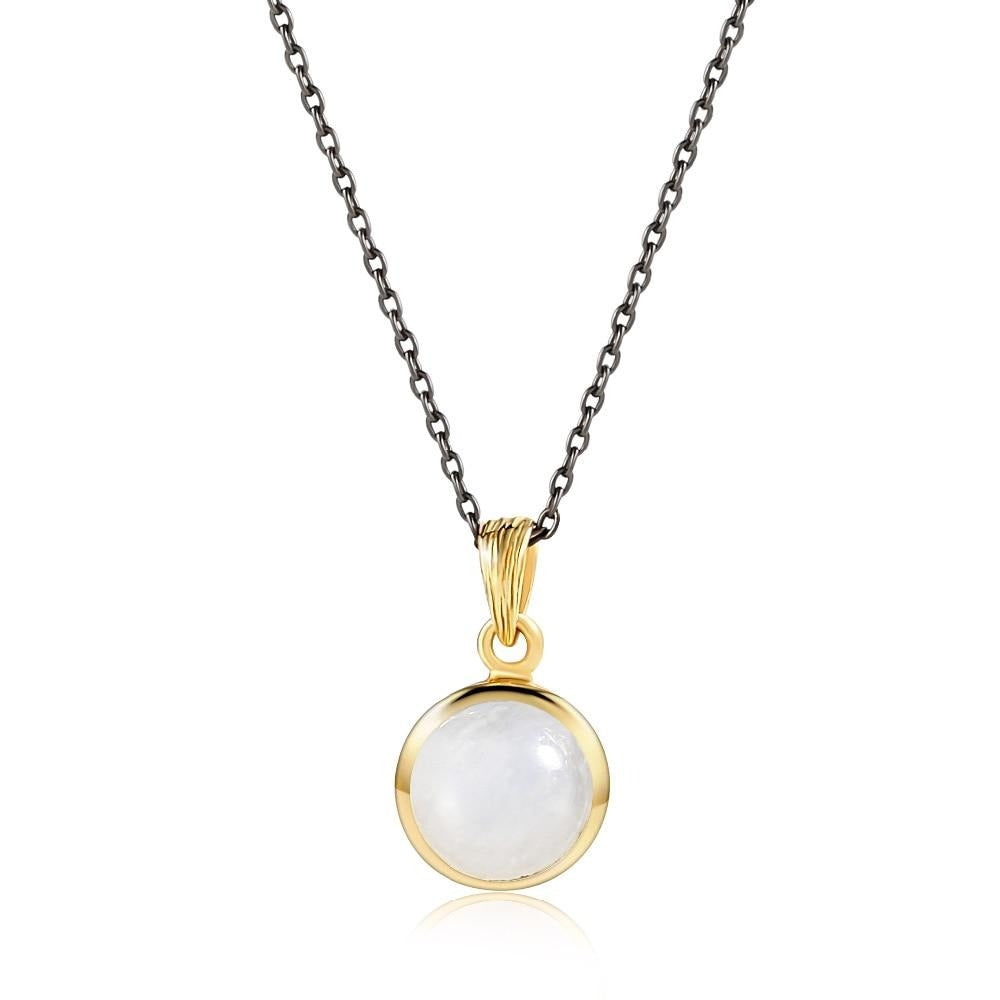 Pendentif Pierre de Lune Perle d'Océan